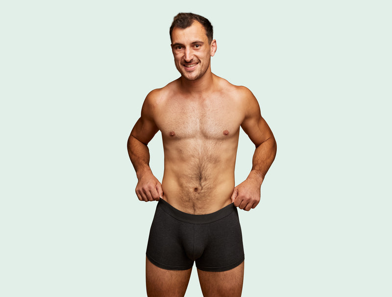 Pétrone shorty coton bio tencel gris anthracite homme#couleur_gris-anthracite