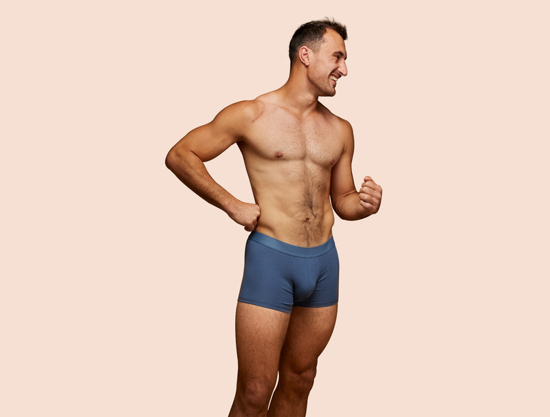 Pétrone shorty coton bio tencel bleu céruléen homme#couleur_bleu-céruléen