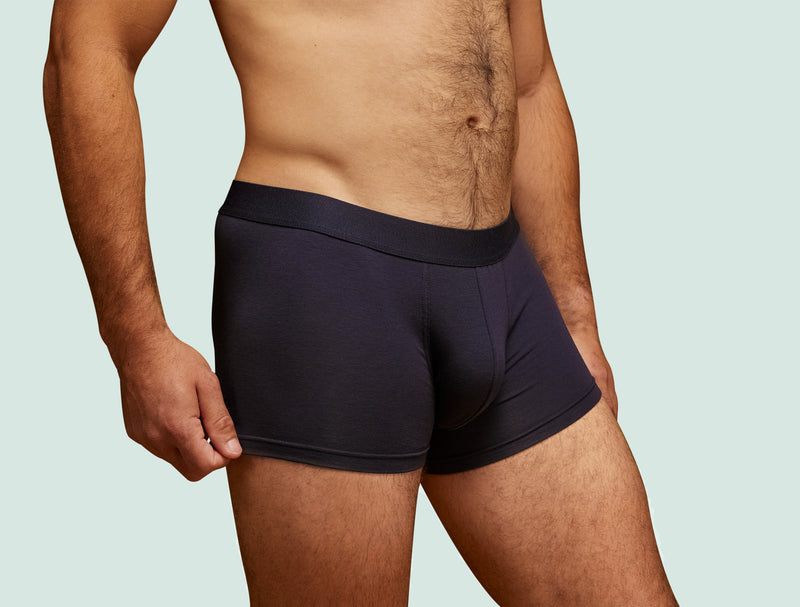 Pétrone shorty coton bio tencel bleu marine homme#couleur_bleu-marine
