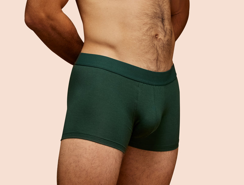 Pétrone shorty coton bio tencel vert bouteille homme#couleur_vert-bouteille
