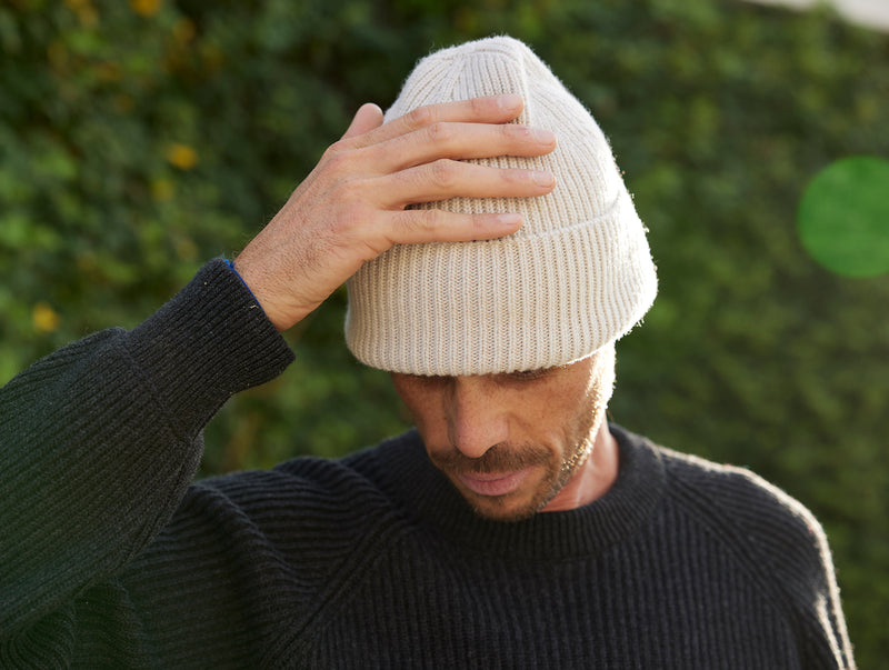 Pétrone bonnet homme zoom écru#couleur_écru