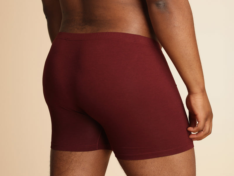 Pétrone boxer confort grandes tailles 3xl 4xl 5xl coton biologique tencel bordeaux foncé homme#couleur_bordeaux-foncé