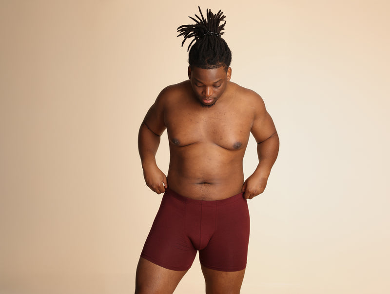 Pétrone boxer confort grandes tailles 3xl 4xl 5xl coton biologique tencel bordeaux foncé homme#couleur_bordeaux-foncé