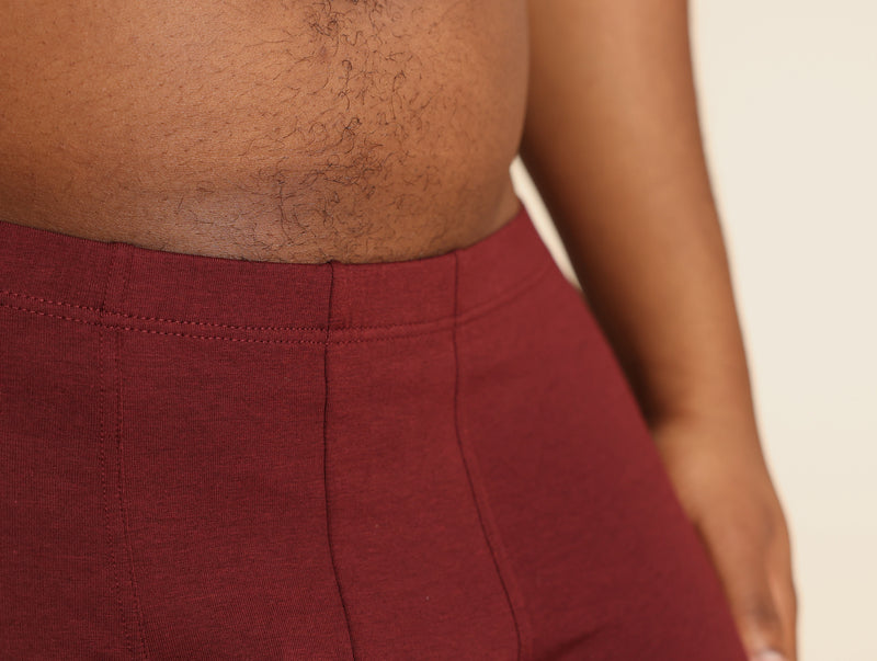 Pétrone boxer confort grandes tailles 3xl 4xl 5xl coton biologique tencel bordeaux foncé homme#couleur_bordeaux-foncé