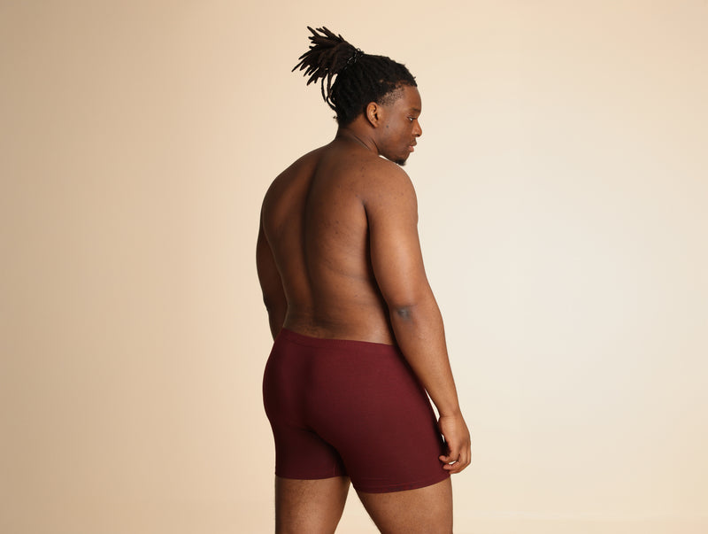 Pétrone boxer confort grandes tailles 3xl 4xl 5xl coton biologique tencel bordeaux foncé homme#couleur_bordeaux-foncé
