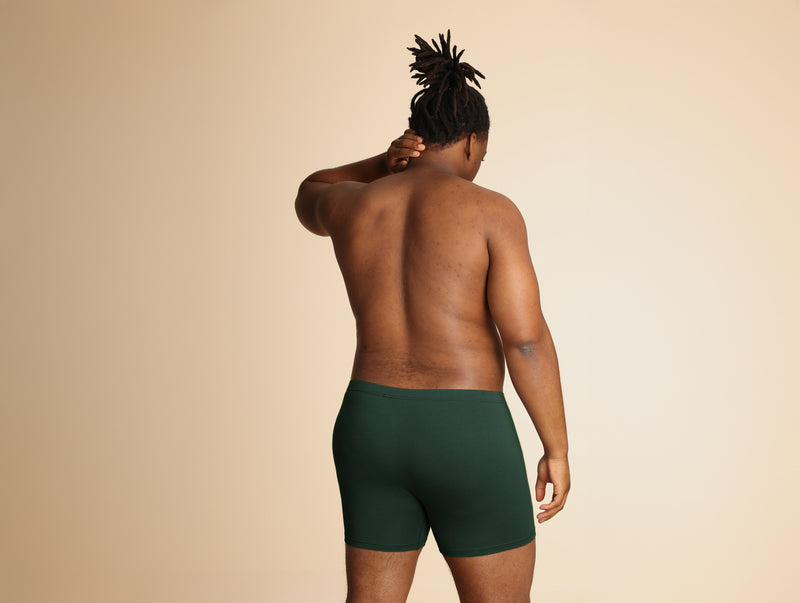 Pétrone boxer confort grandes tailles 3xl 4xl 5xl coton biologique tencel vert bouteille homme#couleur_vert-bouteille