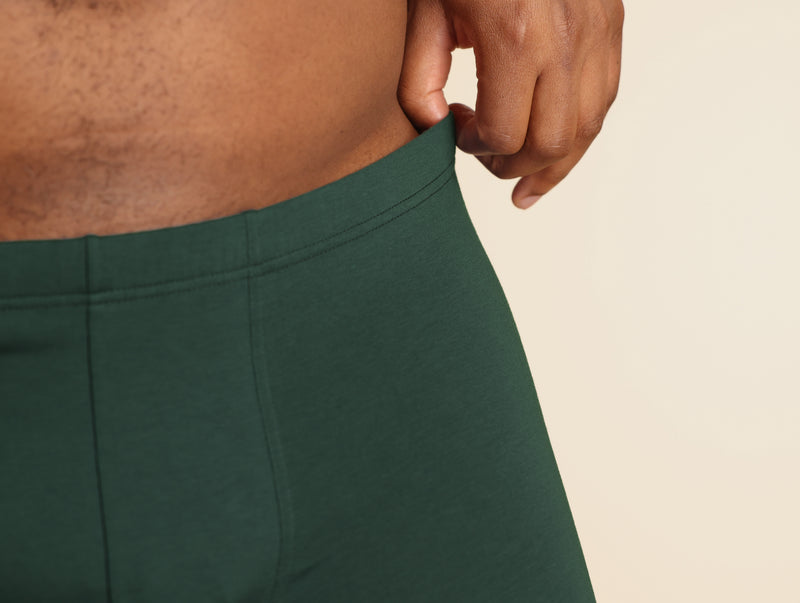 Pétrone boxer confort grandes tailles 3xl 4xl 5xl coton biologique tencel vert bouteille homme#couleur_vert-bouteille