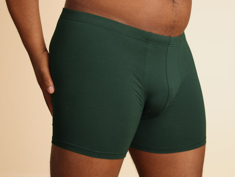 Pétrone boxer confort grandes tailles 3xl 4xl 5xl coton biologique tencel vert bouteille homme#couleur_vert-bouteille
