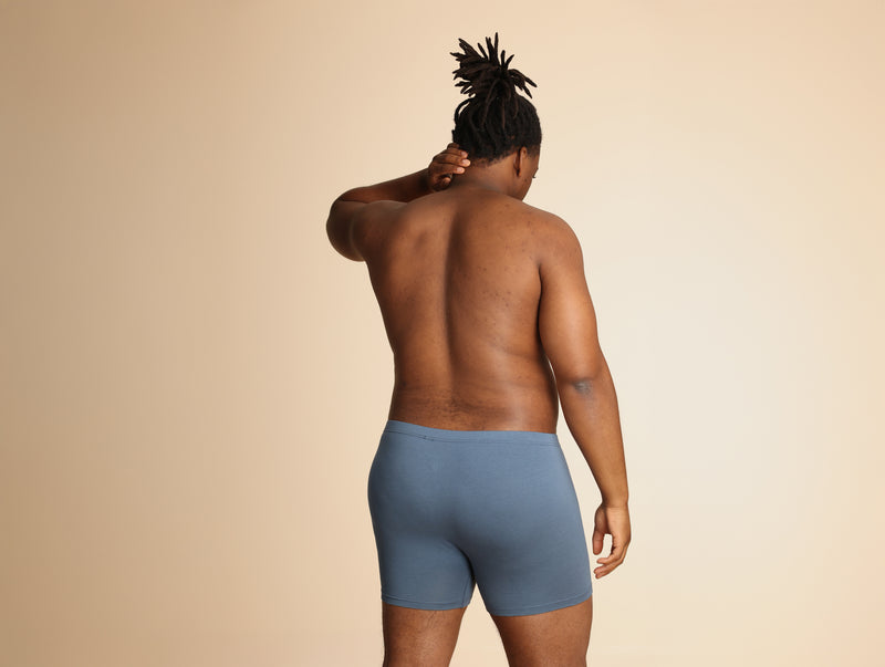 Pétrone boxer confort grandes tailles 3xl 4xl 5xl coton biologique tencel bleu céruléen homme#couleur_bleu-céruléen