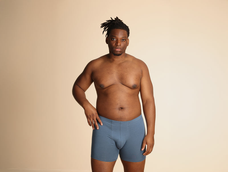 Pétrone boxer confort grandes tailles 3xl 4xl 5xl coton biologique tencel bleu céruléen homme#couleur_bleu-céruléen