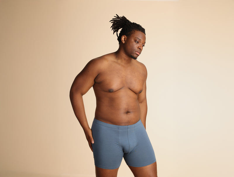 Pétrone boxer confort grandes tailles 3xl 4xl 5xl coton biologique tencel bleu céruléen homme#couleur_bleu-céruléen