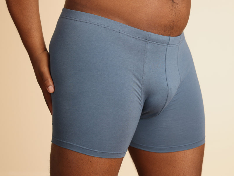 Pétrone boxer confort grandes tailles 3xl 4xl 5xl coton biologique tencel bleu céruléen homme#couleur_bleu-céruléen