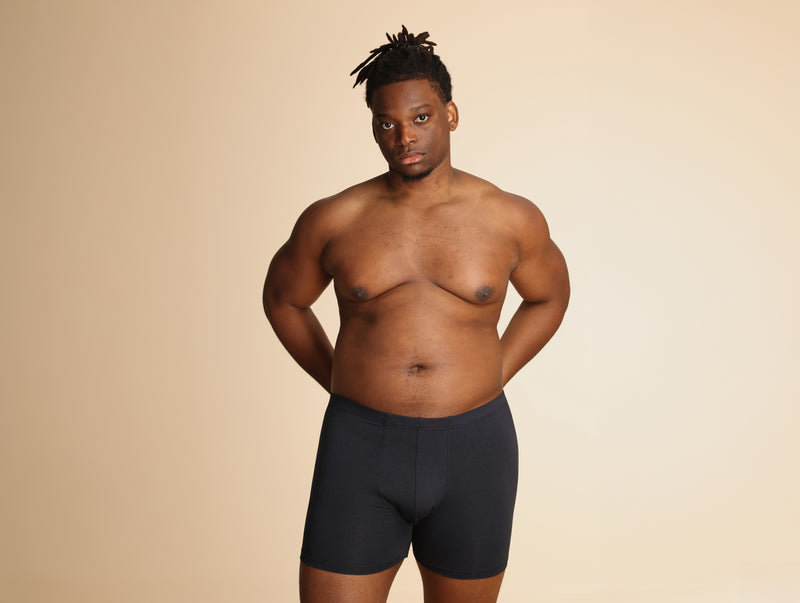 Pétrone boxer confort grandes tailles 3xl 4xl 5xl coton biologique tencel bleu marine homme#couleur_bleu-marine