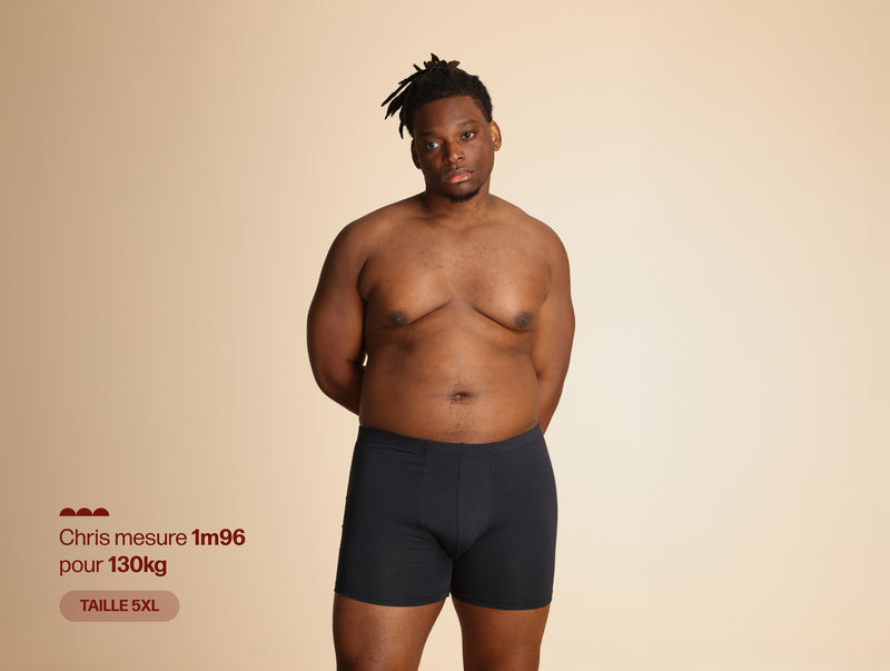 Pétrone boxer confort grandes tailles 3xl 4xl 5xl coton biologique tencel bleu marine homme#couleur_bleu-marine