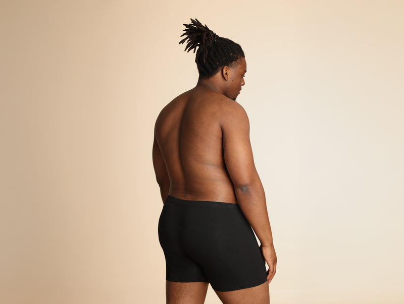 Pétrone boxer confort grandes tailles 3xl 4xl 5xl coton biologique tencel noir homme#couleur_noir