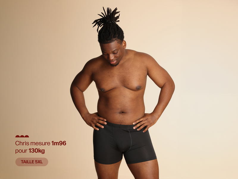 Pétrone boxer sport grandes tailles 3xl 4xl 5xl tencel gris anthracite homme#couleur_gris-anthracite