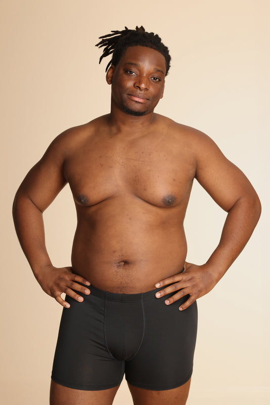 Pétrone boxer sport grandes tailles 3xl 4xl 5xl tencel gris anthracite homme