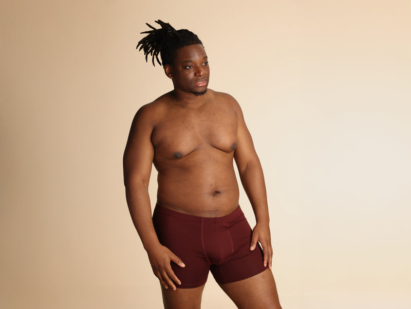 Pétrone boxer sport grandes tailles 3xl 4xl 5xl tencel bordeaux foncé homme#couleur_bordeaux-foncé