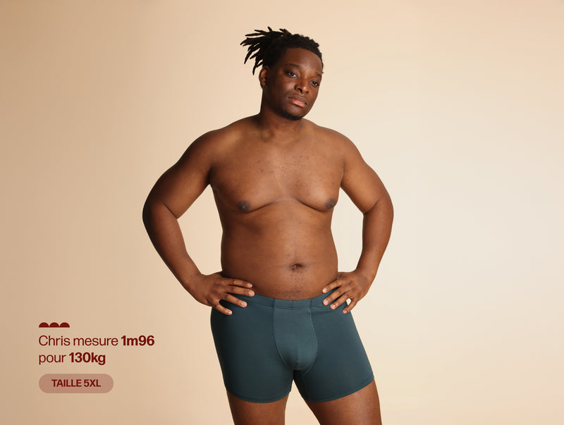 Pétrone boxer sport grandes tailles 3xl 4xl 5xl tencel bleu pétrole homme#couleur_bleu-pétrole