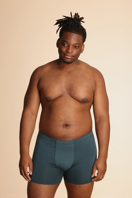 Pétrone boxer sport grandes tailles 3xl 4xl 5xl tencel bleu pétrole homme