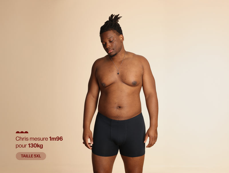 Pétrone boxer sport grandes tailles 3xl 4xl 5xl tencel bleu marine homme#couleur_bleu-marine