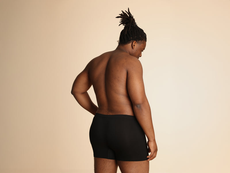 Pétrone boxer sport grandes tailles 3xl 4xl 5xl tencel noir homme#couleur_noir