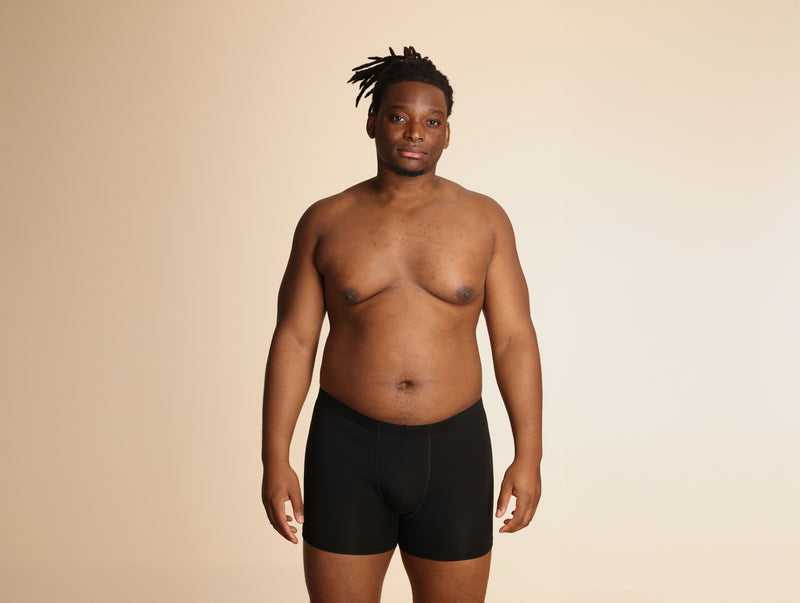 Pétrone boxer sport grandes tailles 3xl 4xl 5xl tencel noir homme#couleur_noir