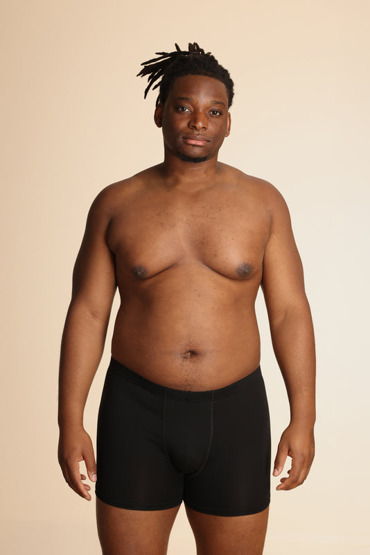 Pétrone boxer sport grandes tailles 3xl 4xl 5xl tencel noir homme