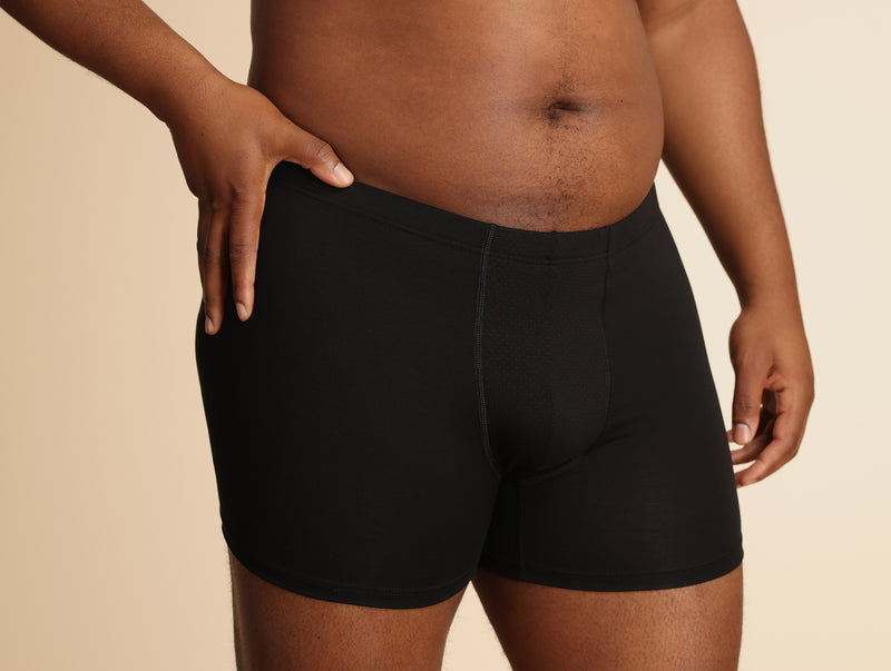 Pétrone boxer sport grandes tailles 3xl 4xl 5xl tencel noir homme#couleur_noir