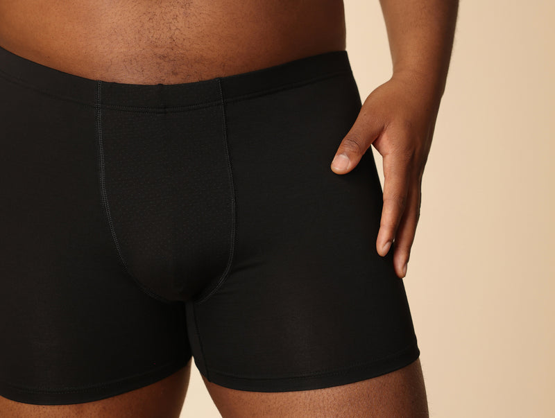 Pétrone boxer sport grandes tailles 3xl 4xl 5xl tencel noir homme#couleur_noir