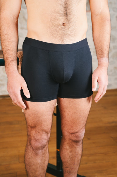 Pétrone boxer sport tencel bleu marine homme