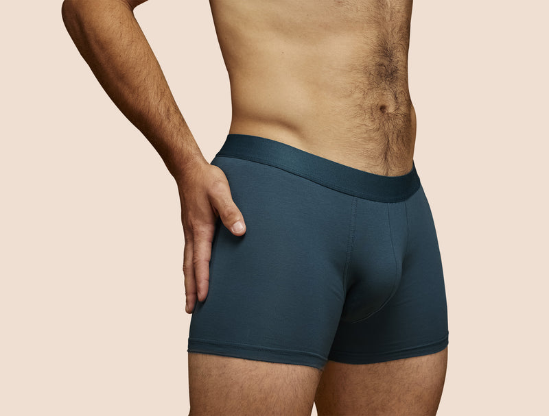 Pétrone boxer coton bio bleu pétrole homme#couleur_bleu-pétrole