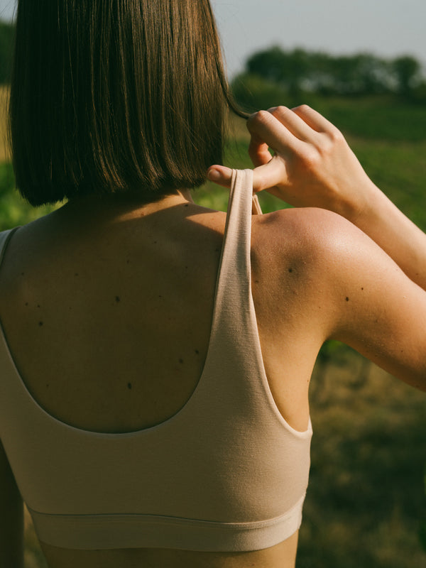 Pétrone brassière croisée lin femme#couleur_lin