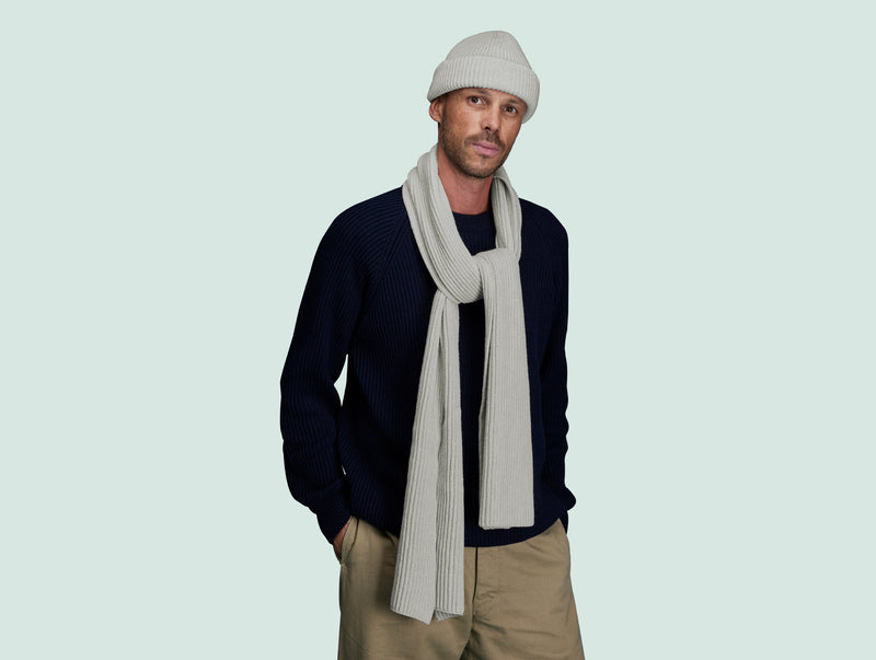 Pétrone écharpe homme écru#couleur_écru