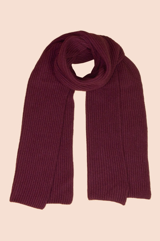 Pétrone écharpe homme posée bordeaux foncé