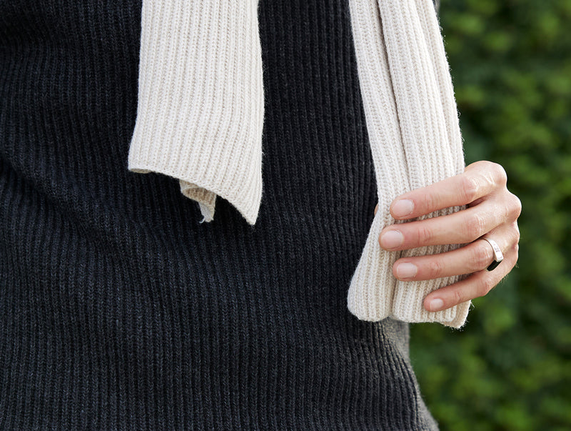 Pétrone écharpe homme zoom écru#couleur_écru