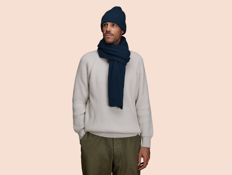 Pétrone écharpe homme bleu pétrole#couleur_bleu-pétrole