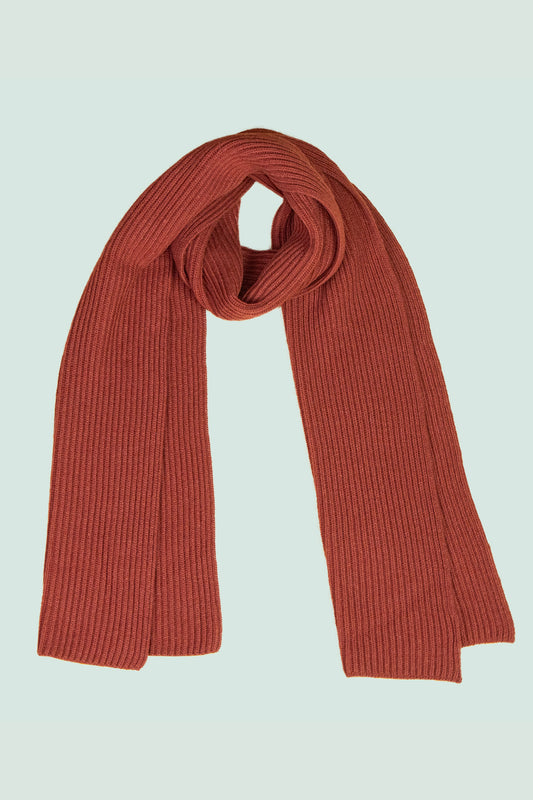 Pétrone écharpe homme rouille