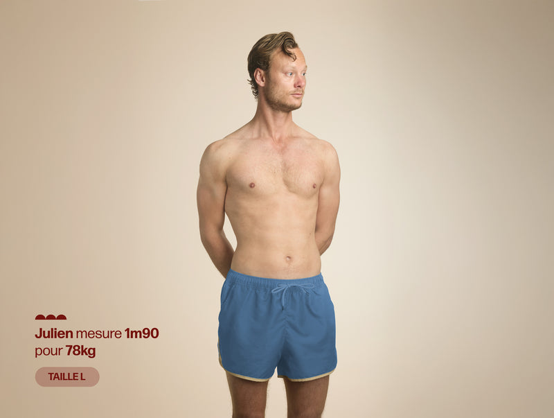 Pétrone short bain polyester recyclé bleu céruléen homme#couleur_bleu-céruléen