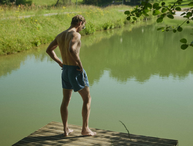 Pétrone short bain polyester recyclé bleu céruléen homme#couleur_bleu-céruléen