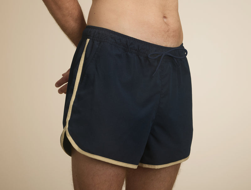 Pétrone short bain polyester recyclé bleu marine homme#couleur_bleu-marine