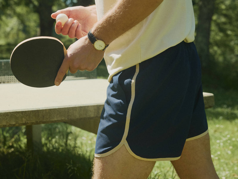 Pétrone short bain polyester recyclé bleu marine homme#couleur_bleu-marine