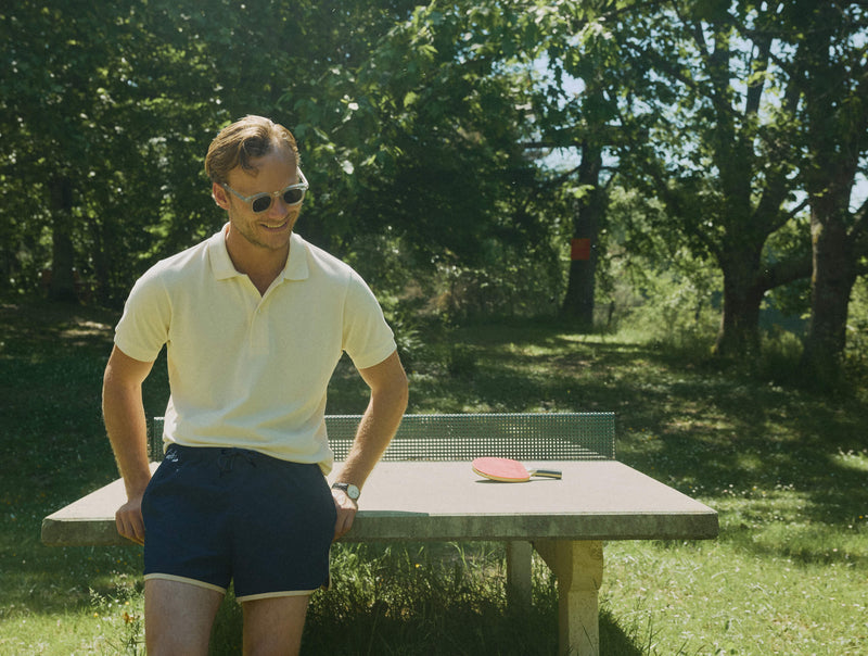 Pétrone short bain polyester recyclé bleu marine homme#couleur_bleu-marine