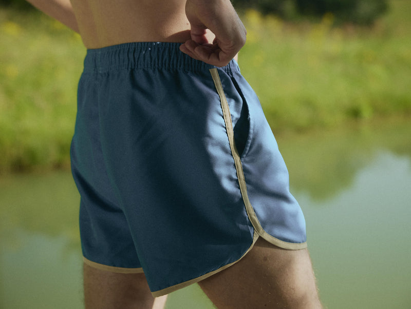 Pétrone short bain polyester recyclé bleu céruléen homme#couleur_bleu-céruléen