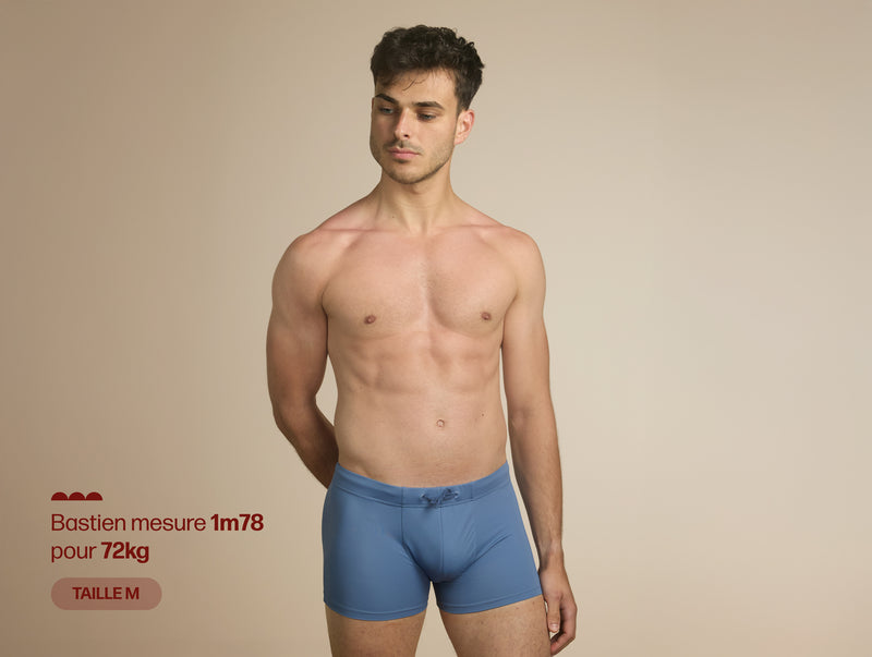 Pétrone shorty bain econyl bleu céruléen homme#couleur_bleu-céruléen