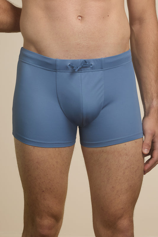 Pétrone shorty bain econyl bleu céruléen homme