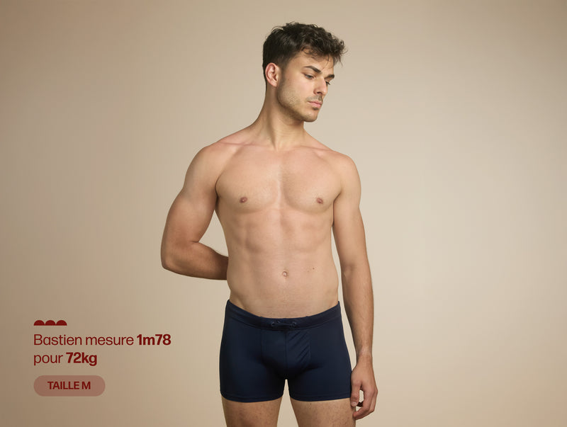 Pétrone shorty bain econyl bleu marine homme#couleur_bleu-marine