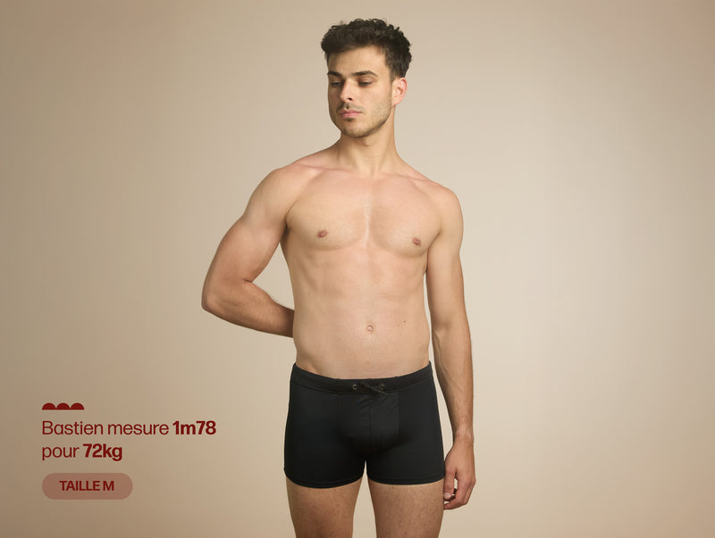 Pétrone shorty bain econyl noir homme#couleur_noir