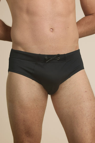 Pétrone slip bain econyl noir homme