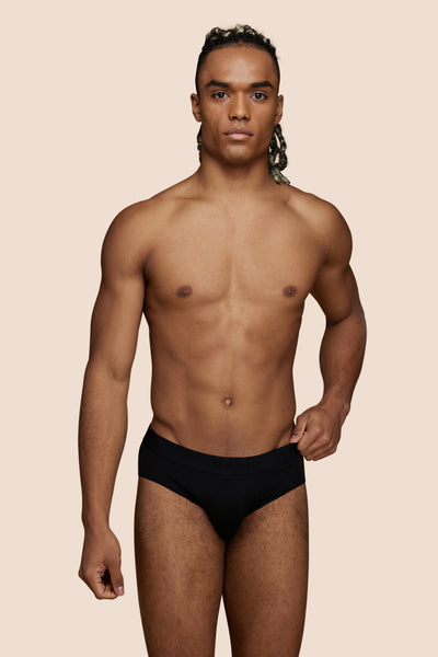 Pétrone slip sport tencel noir homme